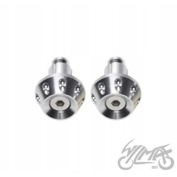 Silver handlebar tip