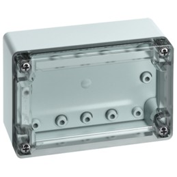 1 pcs - Spelsberg TG Series Grey Polycarbonate Enclosure, IP66, IP67, Transparent Lid, 122 x 55 x 82mm