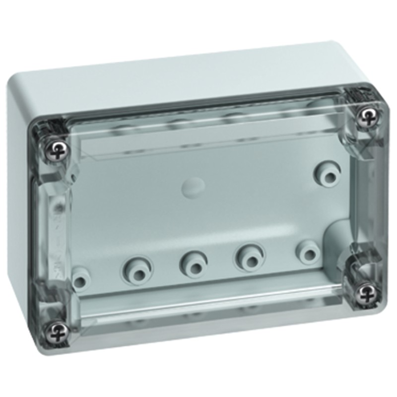 1 pcs - Spelsberg TG Series Grey Polycarbonate Enclosure, IP66, IP67, Transparent Lid, 122 x 55 x 82mm