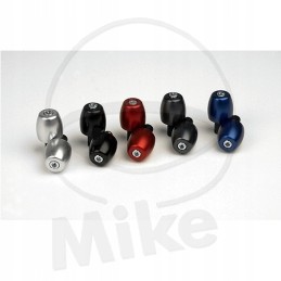 Black aluminum moto handlebar end weights
