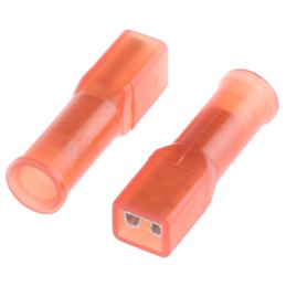 1 Box of 1000 - JST LNDDF Red Insulated Female Spade Connector, Receptacle, 2.79 x 0.5mm Tab Size