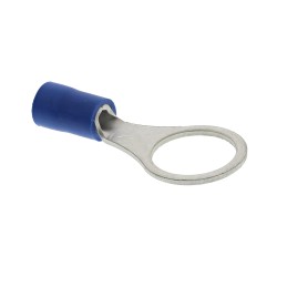 1 Box of 1000 - JST, FV Insulated Ring Terminal, 10mm Stud Size, 1mm² to 2.6mm² Wire Size, Blue