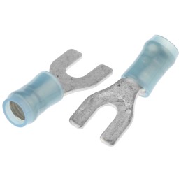 1 Box of 1000 - TE Connectivity, PIDG Insulated Crimp Spade Connector, 1.25mm² to 2mm², 16AWG to 14AWG, M3.5 Stud Size Nylon, Bl