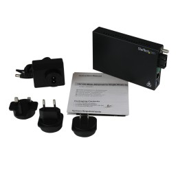 1 pcs - StarTech.com RJ45, SC Media Converter, Single Mode, 10/100Mbit/s, Half/Full Duplex 30km