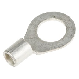 50 pcs - RS PRO Uninsulated Ring Terminal, 10.5mm Stud Size, 10mm² to 10mm² Wire Size