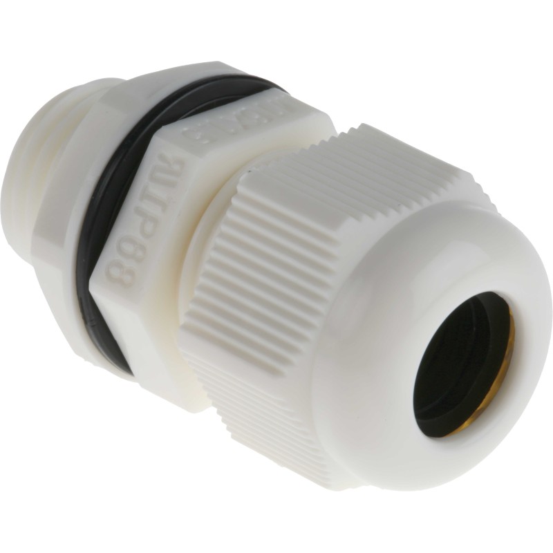 1 Pack of 10 - RS PRO White Nylon Cable Gland, M16 Thread, 5mm Min, 10mm Max, IP68