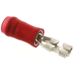1 Box of 1000 - TE Connectivity PIDG FASTON .110 Red Insulated Female Spade Connector, Receptacle, 2.79 x 0.51mm Tab Size, 0.3mm