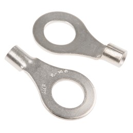 1 Box of 1000 - TE Connectivity, STRATO-THERM Uninsulated Ring Terminal, M6 Stud Size, 1mm² to 2.6mm² Wire Size