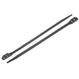 1 Bag of 100 - RS PRO Cable Tie, Double Locking, 265mm x 9 mm, Black Nylon, Pk-100