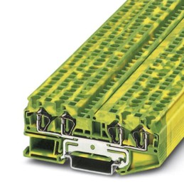1 pcs - Phoenix Contact ST 4-QUATTRO-PE Series Green/Yellow Earth Terminal Block