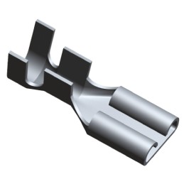 1 Pack of 4000 - TE Connectivity FASTON .250 Uninsulated Female Spade Connector, Receptacle, 6.35 x 0.8mm Tab Size, 1.6mm² to 6m