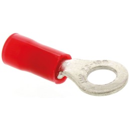 1 Box of 1000 - TE Connectivity, PLASTI-GRIP Insulated Ring Terminal, M4 Stud Size, 0.26mm² to 1.65mm² Wire Size, Red