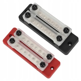 2 pcs black red power distribution block