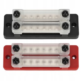 2 pcs black red power distribution block