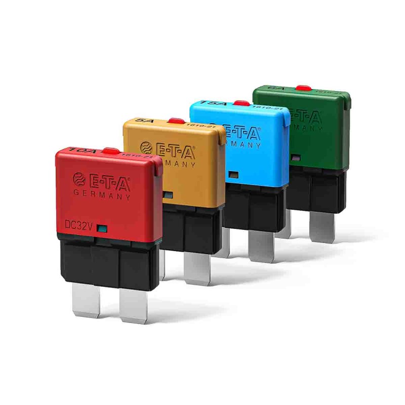 1 pcs - ETA Thermal Circuit Breaker - 1610 Single Pole 32V dc Voltage Rating, 6A Current Rating