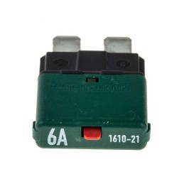 1 pcs - ETA Thermal Circuit Breaker - 1610 Single Pole 32V dc Voltage Rating, 6A Current Rating