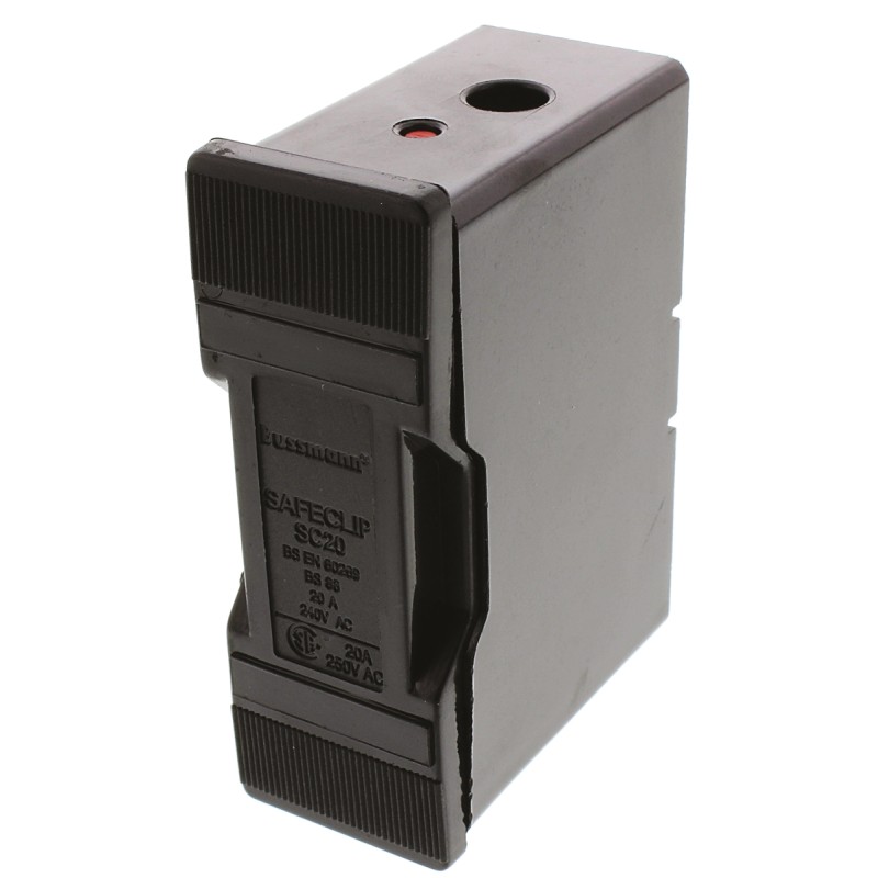 1 pcs - Eaton 20A Rail Mount Fuse Holder for E1 Fuse, 1P, 550V ac