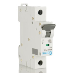 1 pcs - Europa EUC1P EUC MCB, 1P, 6A Curve C, 230V AC, 10 kA Breaking Capacity