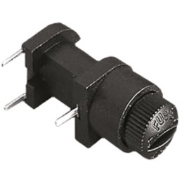 1 pcs - Bulgin 6.3A PCB Mount Fuse Holder for 5 x 20mm Fuse, 1P, 250V ac