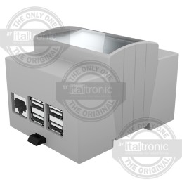 1 pcs - Italtronic Solid Top Enclosure Type, ABS, Polycarbonate DIN Rail Enclosure Kit