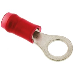 1 Box of 1000 - TE Connectivity, PIDG Insulated Ring Terminal, M5 Stud Size, 0.25mm² to 1.6mm² Wire Size, Red
