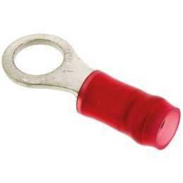 1 Box of 1000 - TE Connectivity, PIDG Insulated Ring Terminal, M5 Stud Size, 0.25mm² to 1.6mm² Wire Size, Red