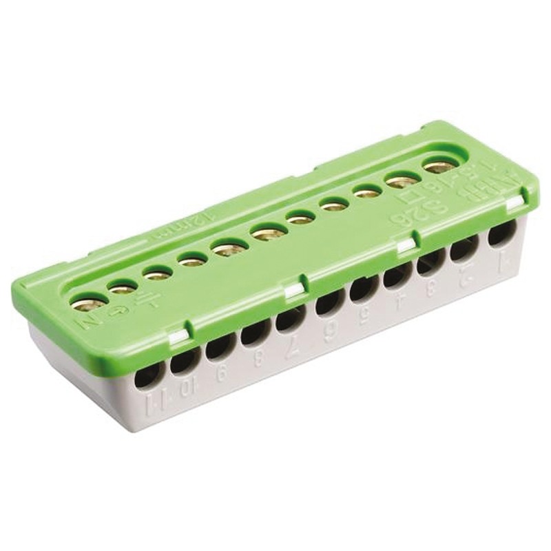 1 pcs - Entrelec MISTRAL65 Series Non-Fused Terminal Block, 11-Way, 100A, 6 mm², 16 mm² Wire, Screw Termination