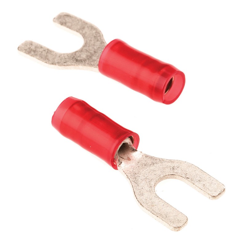 1 Box of 1000 - TE Connectivity, PIDG Insulated Crimp Spade Connector, 0.26mm² to 1.65mm², 22AWG to 16AWG, M4 Stud Size Nylon, R