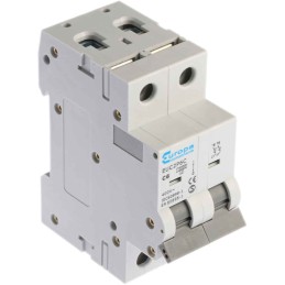 1 pcs - Europa EUC2P EUC MCB, 2P, 6A Curve C, 230V AC, 10 kA Breaking Capacity