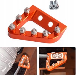 Orange rear brake pedal cover for ktm sx sxf exc excf xc xcw