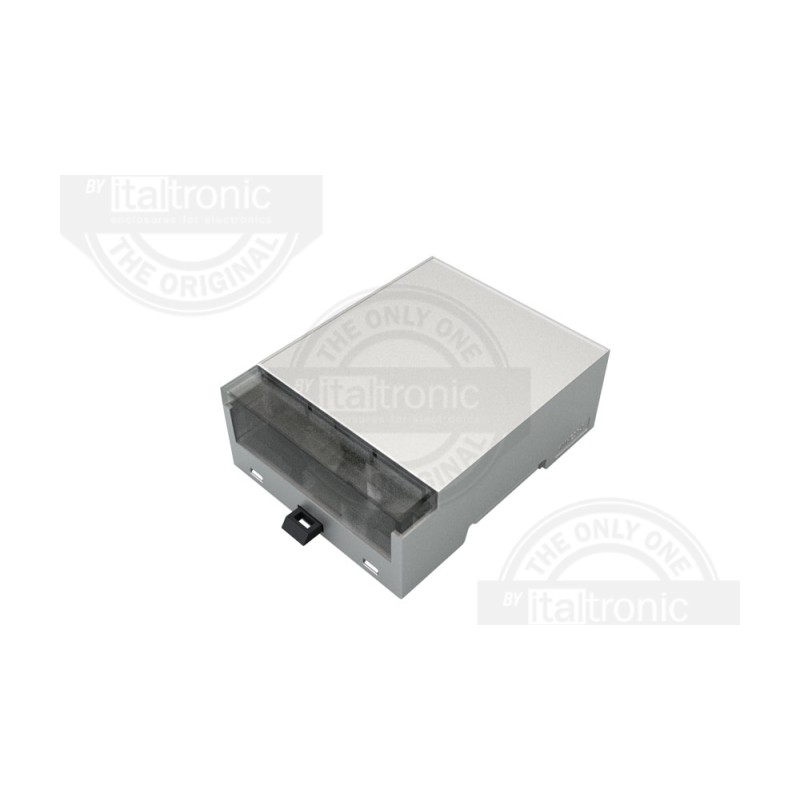 1 pcs - Italtronic Solid Top Enclosure Type, ABS, Polycarbonate DIN Rail Enclosure Kit