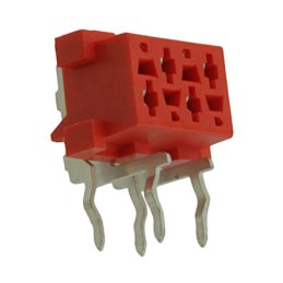 250 pcs - TE Connectivity Micro-MaTch Industrial Series Right Angle Through Hole Mount PCB Socket, 4-Contact, 2-Row, 1.27mm