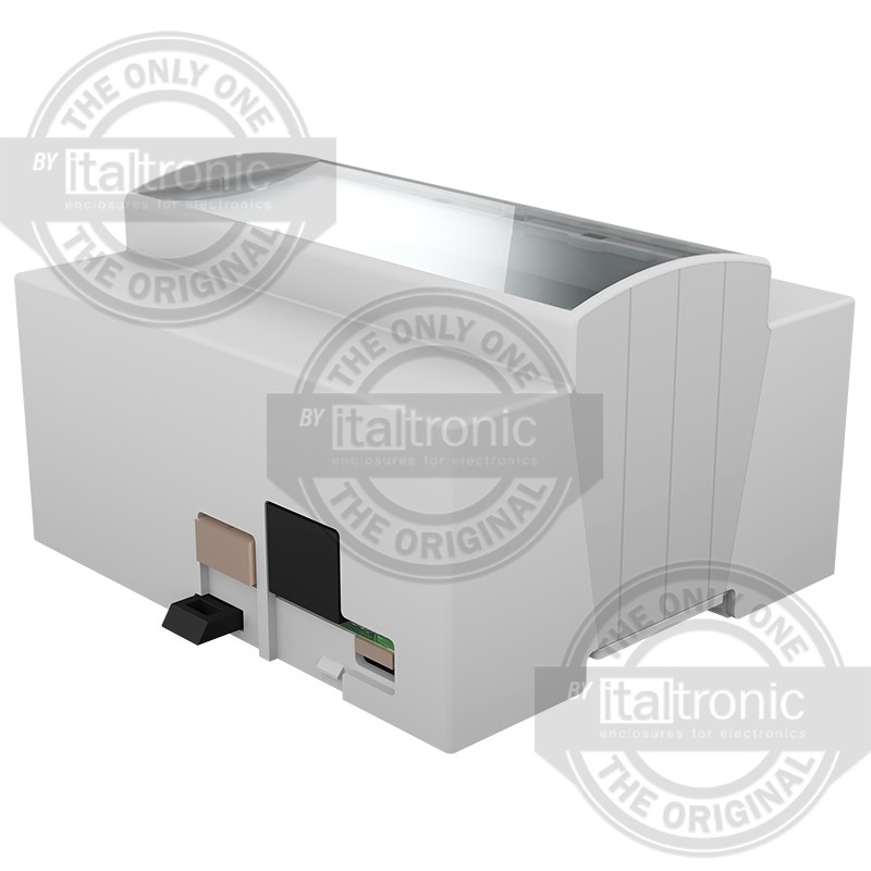 1 pcs - Italtronic Solid Top Enclosure Type, ABS, Polycarbonate DIN Rail Enclosure Kit