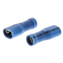 1 Box of 1000 - JST FLVDDF Blue Insulated Female Spade Connector, Receptacle, 4.75 x 0.8mm Tab Size, 1mm² to 2.6mm²