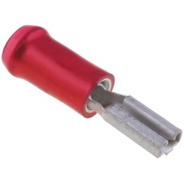 1 Box of 1000 - TE Connectivity PIDG FASTON .250 Red Insulated Female Spade Connector, Receptacle, 2.79 x 0.51mm Tab Size, 0.3mm
