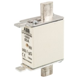 1 pcs - ABB 80A Centred Tag Fuse, NH000, 500V
