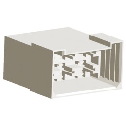1 Box of 1200 - TE Connectivity, FASTIN-FASTON .250 6 Way Nylon Crimp Terminal Housing, 6.3mm Tab Size, Natural