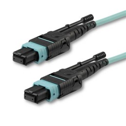 1 pcs - Startech MPO to MPO Multi Mode OM3 Fibre Optic Cable, 50/125μm, Aqua, 2m