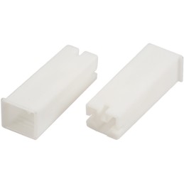 50 pcs - TE Connectivity, Positive Lock .250 Mk II 1 Way Nylon Crimp Terminal Housing, 6.35mm Tab Size, Natural