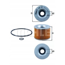 Oil filter mahle ox61d yamaha fj fz genesis fzr