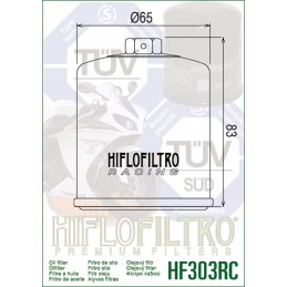 Hiflofiltro hf303rc racing oil filter
