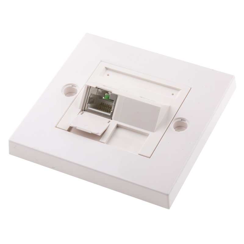 1 pcs - RS PRO Angled Cat6 Face Plate,With STP Shield Type