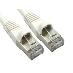 1 pcs - RS PRO Cat6a Straight Male RJ45 to Straight Male RJ45 Ethernet Cable, S/FTP, White LSZH Sheath, 500mm, Low Smoke Zero