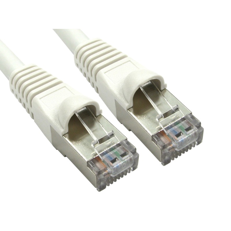 1 pcs - RS PRO Cat6a Straight Male RJ45 to Straight Male RJ45 Ethernet Cable, S/FTP, White LSZH Sheath, 500mm, Low Smoke Zero