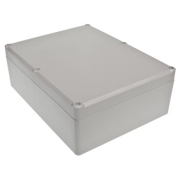 1 pcs - RS PRO Grey ABS Enclosure, IP65, IK09, Grey Lid, 225 x 174.8 x 81.25mm
