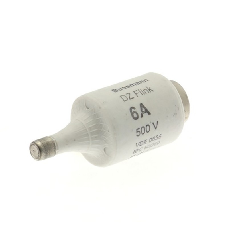 1 pcs - Eaton 6A DII Bottle Fuse, E27 Thread Size, gG, 500V ac