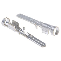 50 pcs - TE Connectivity FASTIN-FASTON .110 Uninsulated Male Spade Connector, Tab, 2.79 x 0.79mm Tab Size, 1mm² to 2.5mm²