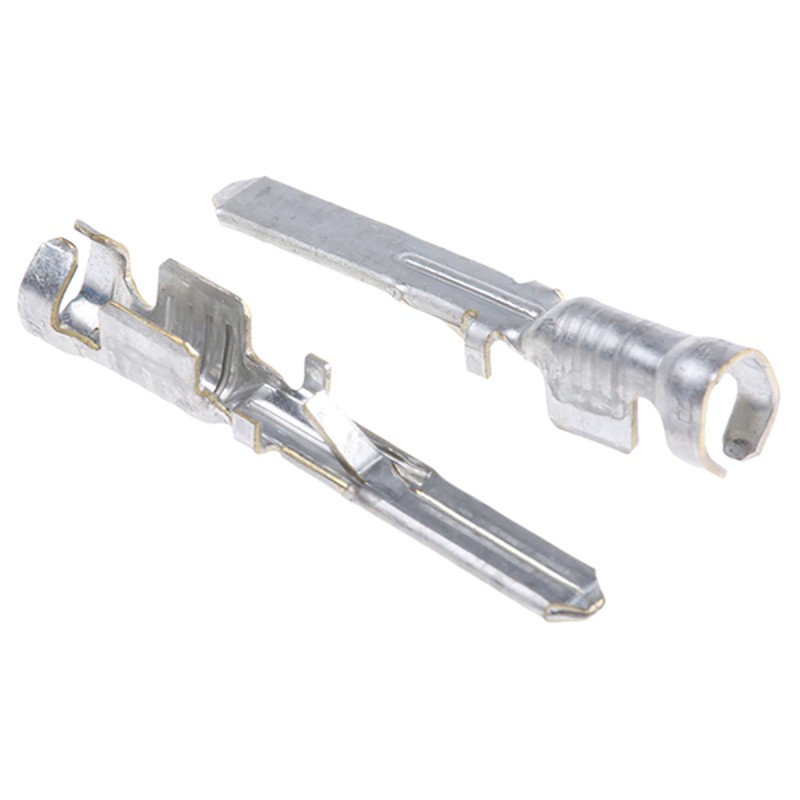 50 pcs - TE Connectivity FASTIN-FASTON .110 Uninsulated Male Spade Connector, Tab, 2.79 x 0.79mm Tab Size, 1mm² to 2.5mm²