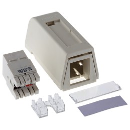 1 pcs - Molex Premise Networks Cat5e 1 Way RJ45 Surface Mount Box,With UTP Shield Type