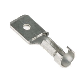 100 pcs - RS PRO Uninsulated Male Spade Connector, Tab, 6.35 x 0.8mm Tab Size, 0.5mm² to 1mm²
